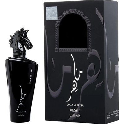 MAAHIR BLACK EDITION Men EDP - 100Ml (3.40z) by Lattafa (WH2)