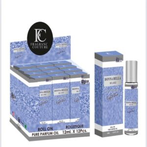 12X DONNA BELLA MILANO LIGHT BLUE WOMEN 12 ML ROLL ON (WH2)