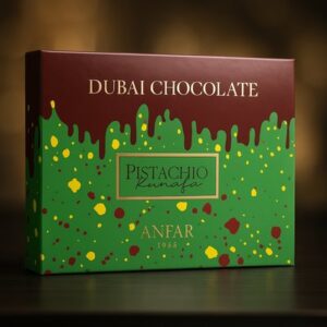 DUBAI PISTACHIO KUNAFA ANFAR 100ml AND CHOCOLATE 150 GRAM (WH1)